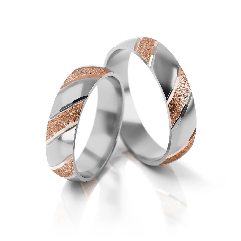 
                  
                    Vestuviniai žiedai geltono ir balto aukso, 4.3 mm pločio
                  
                