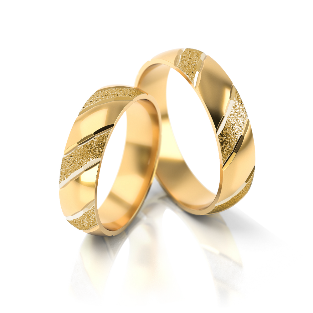 
                  
                    Vestuviniai žiedai geltono ir balto aukso, 4.3 mm pločio
                  
                