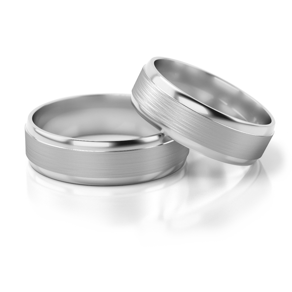 
                  
                    Vestuviniai žiedai geltono ir balto aukso, 6.5 mm pločio
                  
                