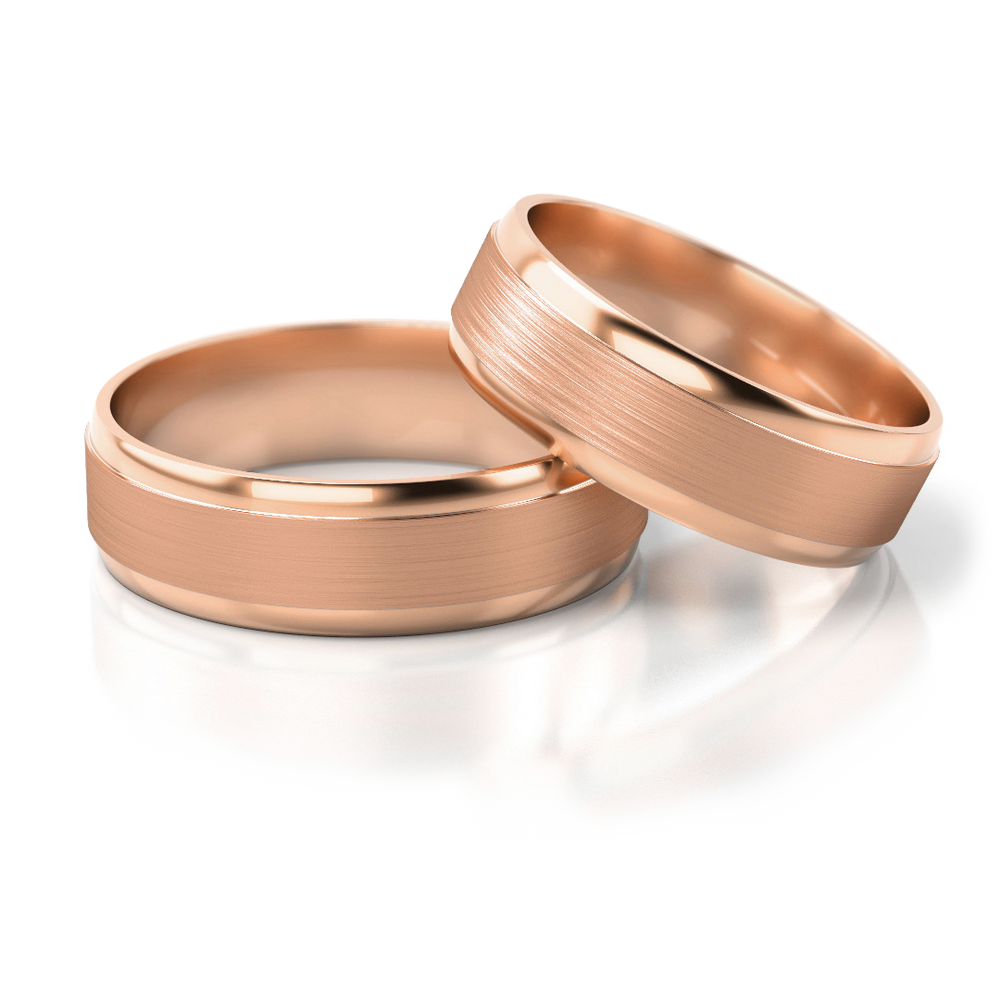 
                  
                    Vestuviniai žiedai geltono ir balto aukso, 6.5 mm pločio
                  
                