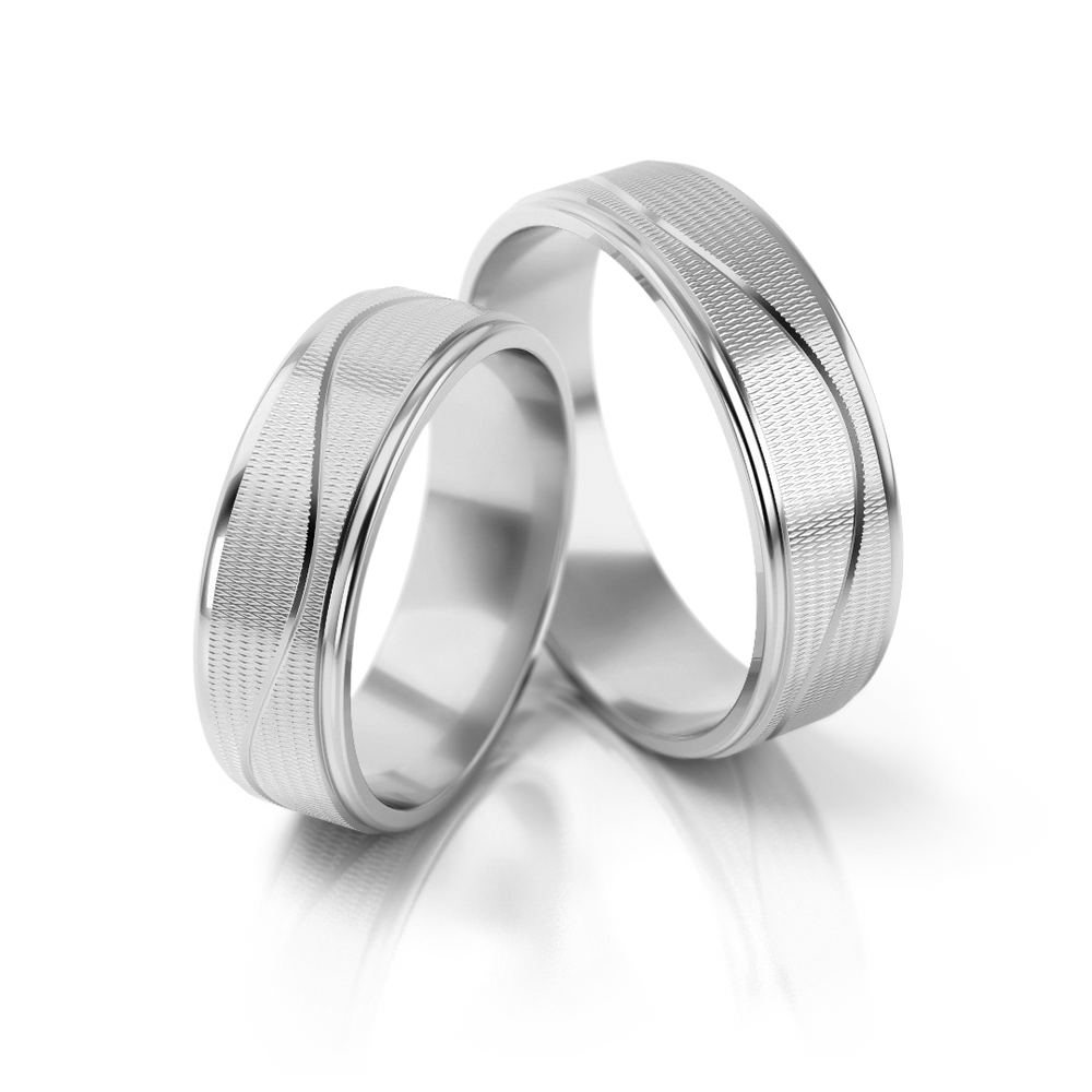 
                  
                    Vestuviniai žiedai geltono ir balto aukso, 6 mm pločio
                  
                