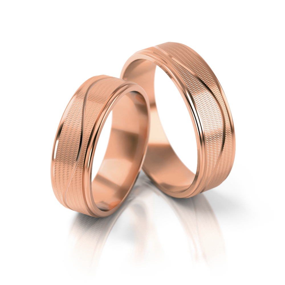 
                  
                    Vestuviniai žiedai geltono ir balto aukso, 6 mm pločio
                  
                