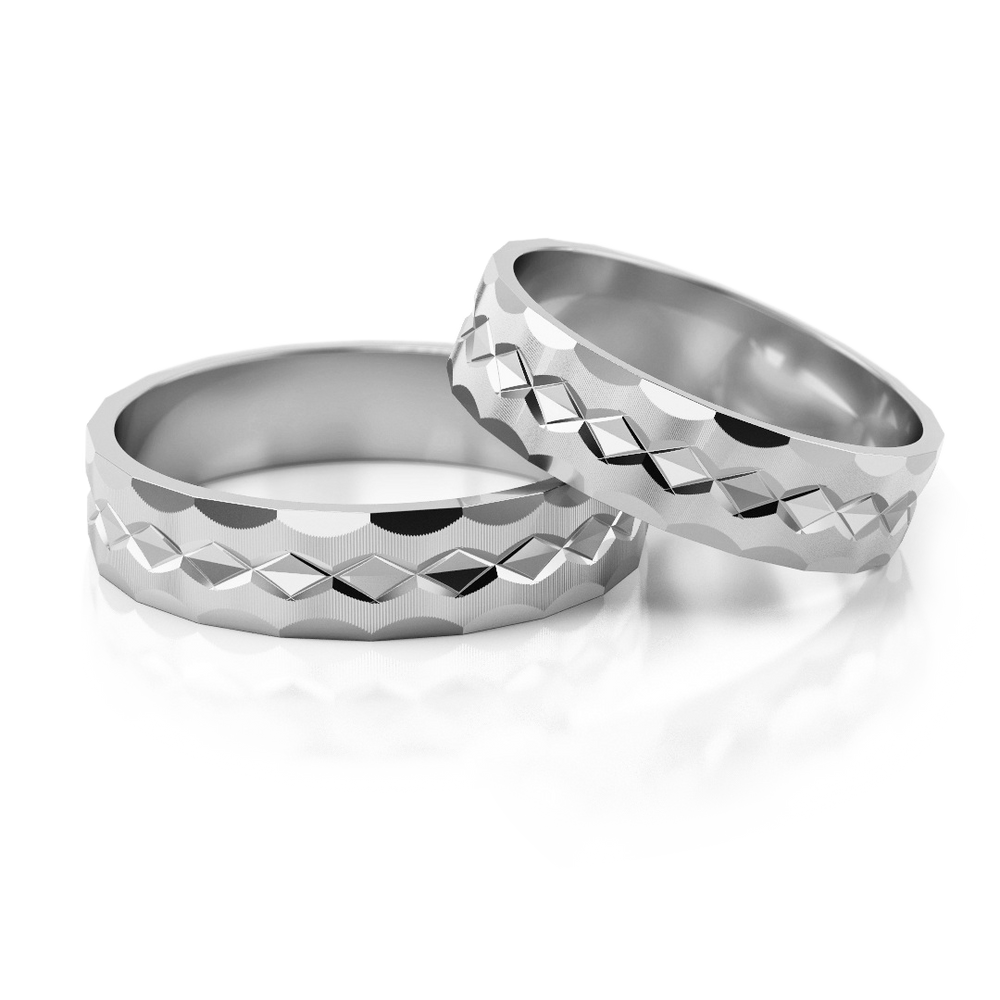 
                  
                    Faktūriniai vestuviniai žiedai su facetiniu paviršiumi g (5 mm)
                  
                