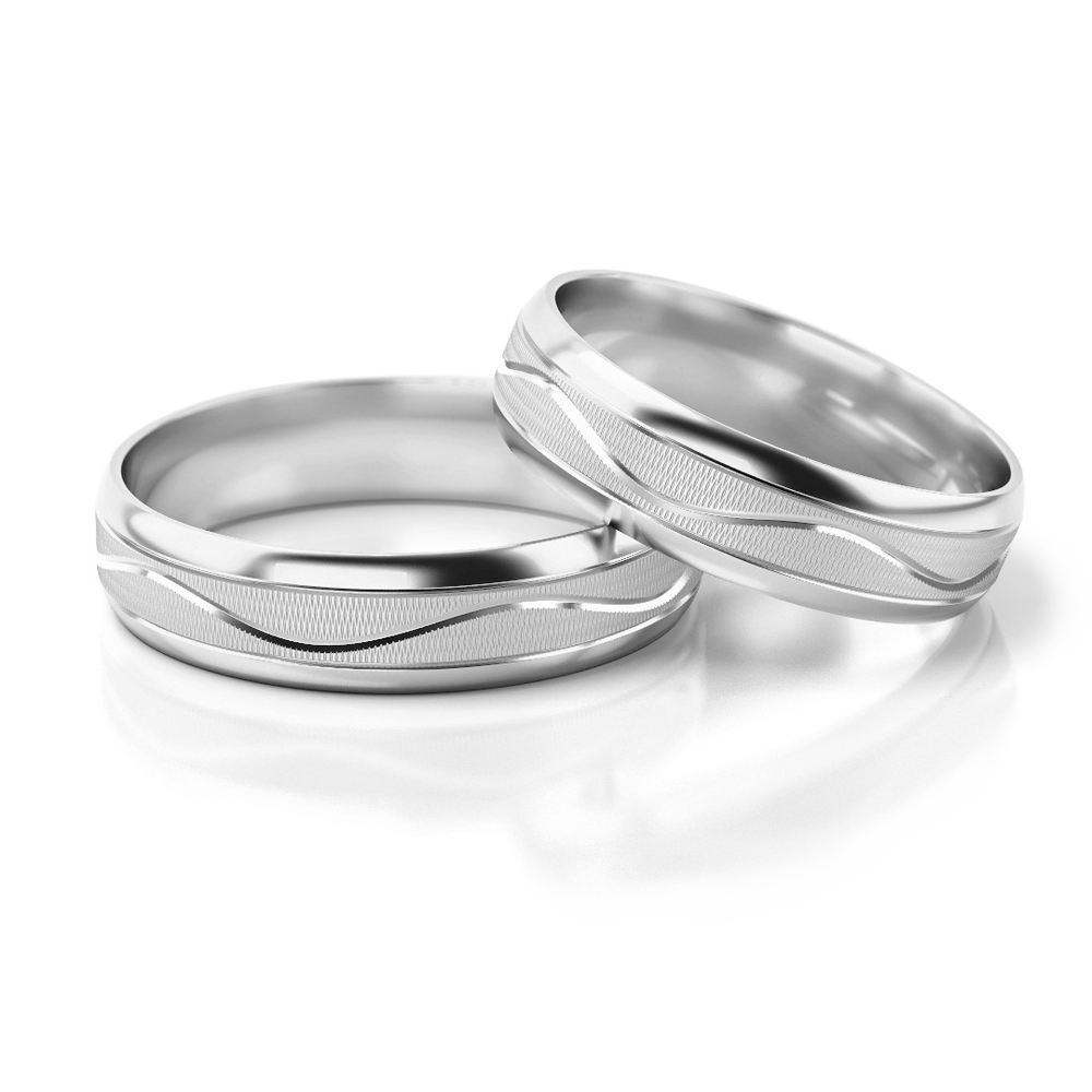 
                  
                    Vestuviniai žiedai geltono ir balto auksas, 5 mm pločio
                  
                