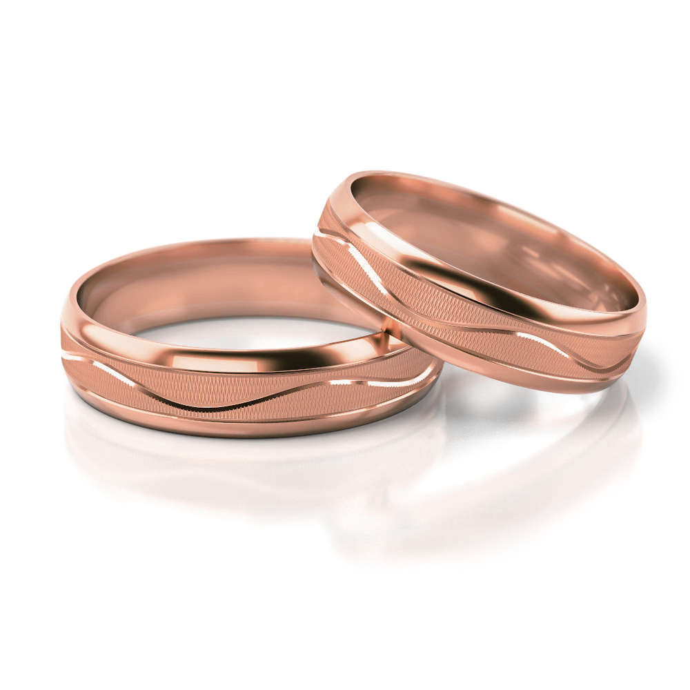 
                  
                    Vestuviniai žiedai geltono ir balto auksas, 5 mm pločio
                  
                