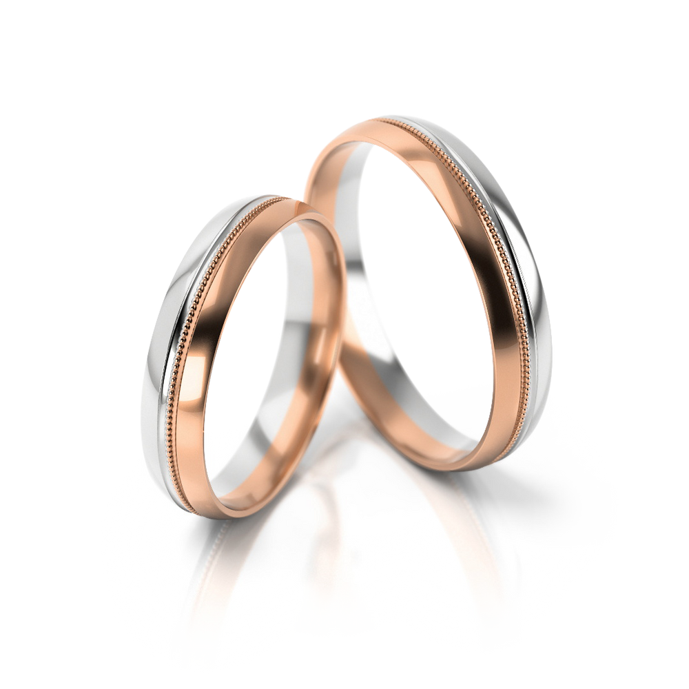 
                  
                    Dviejų spalvų vestuviniai žiedai (4 mm)
                  
                