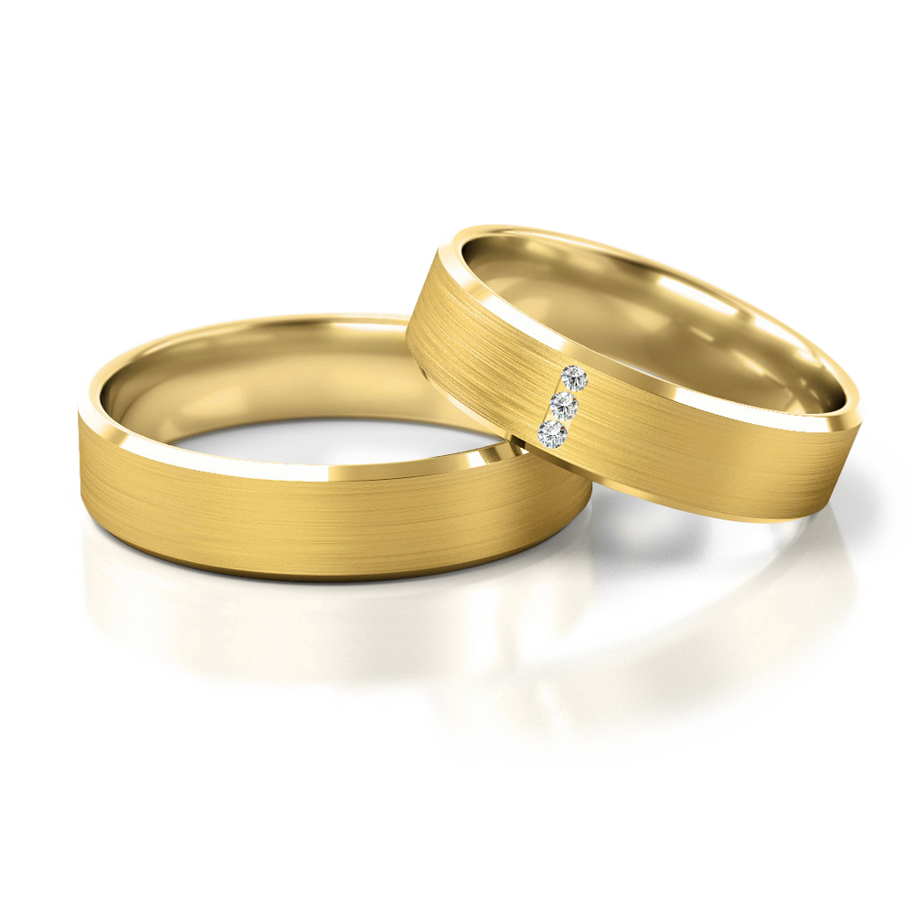 
                  
                    Baltos aukso vestuviniai žiedai su deimantu (5 mm)
                  
                