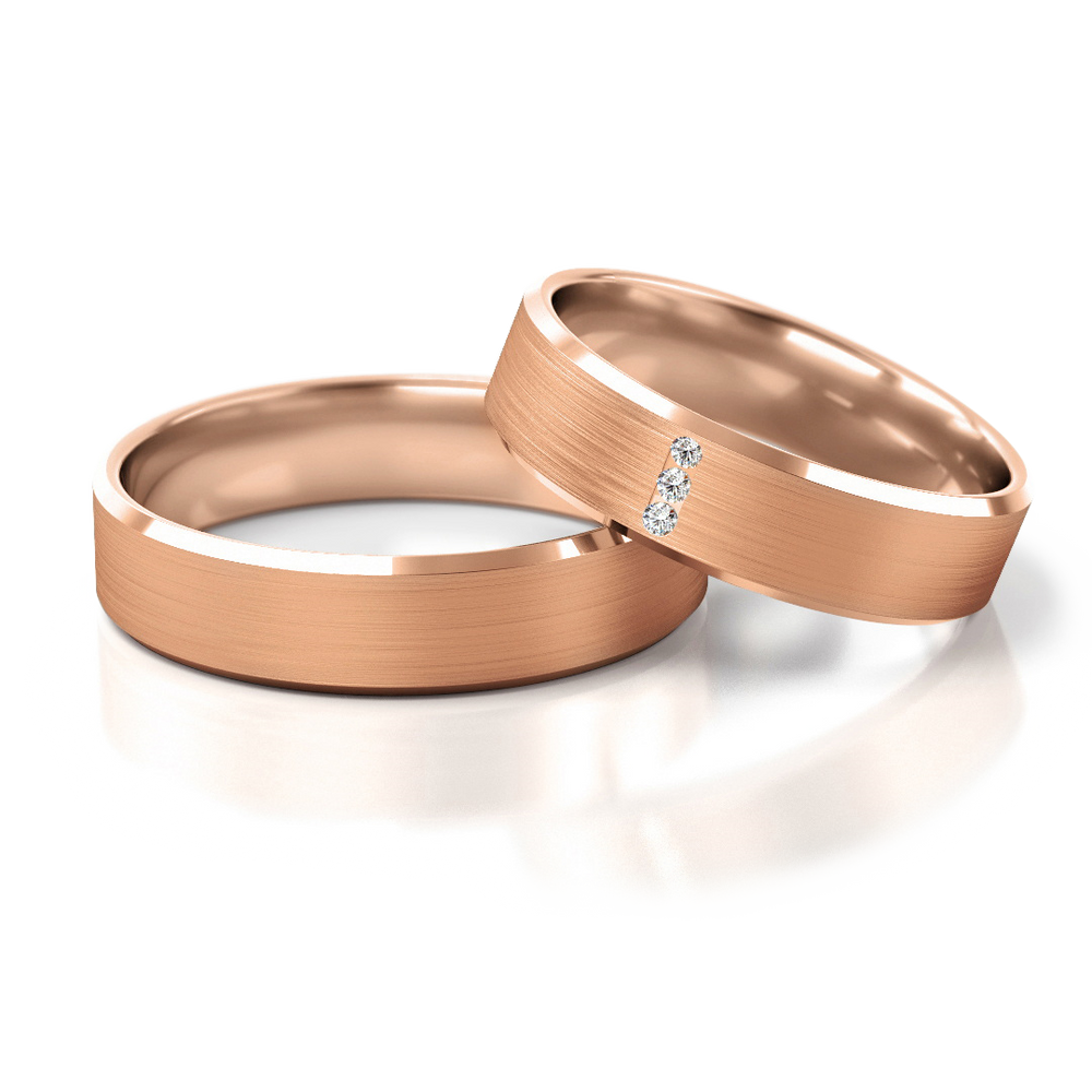 
                  
                    Baltos aukso vestuviniai žiedai su deimantu (5 mm)
                  
                