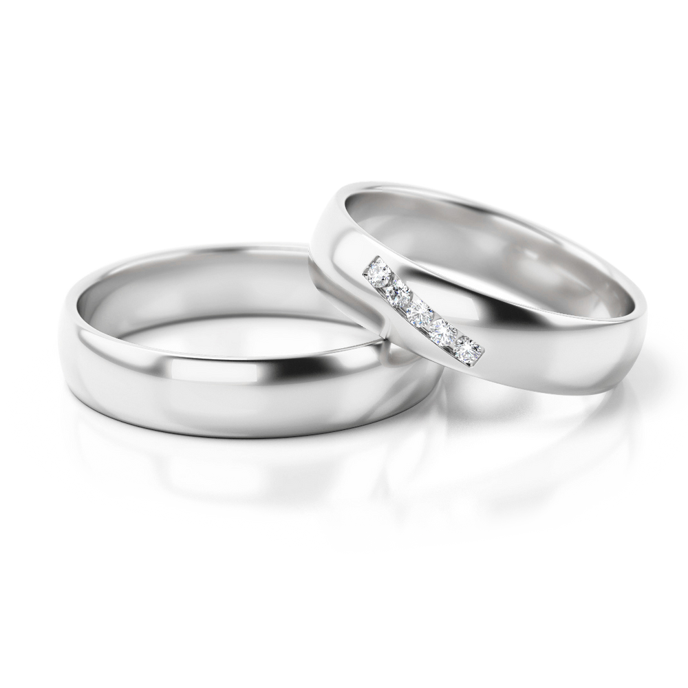 
                  
                    Auksiniai vestuviniai žiedai su deimantais (4.6 mm)
                  
                