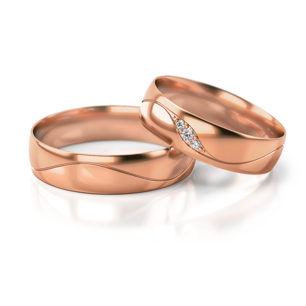 
                  
                    Vestuviniai žiedai – baltas ir geltonas auksas su deimantais, 5 mm pločio
                  
                