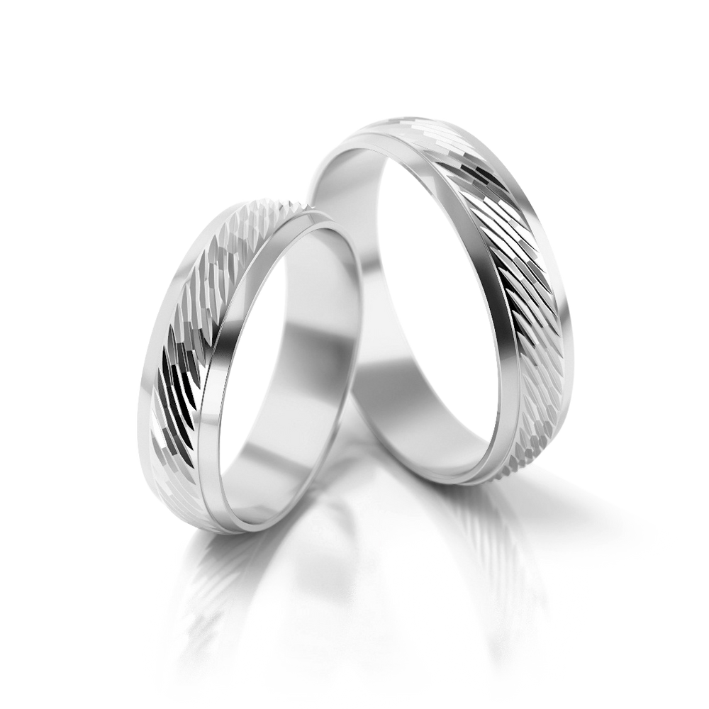 
                  
                    Vestuviniai žiedai geltono ir balto aukso, 5 mm pločio
                  
                