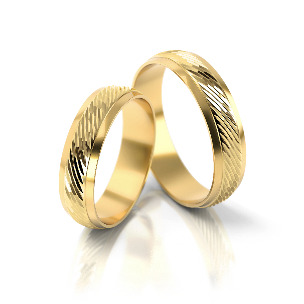 
                  
                    Vestuviniai žiedai geltono ir balto aukso, 5 mm pločio
                  
                