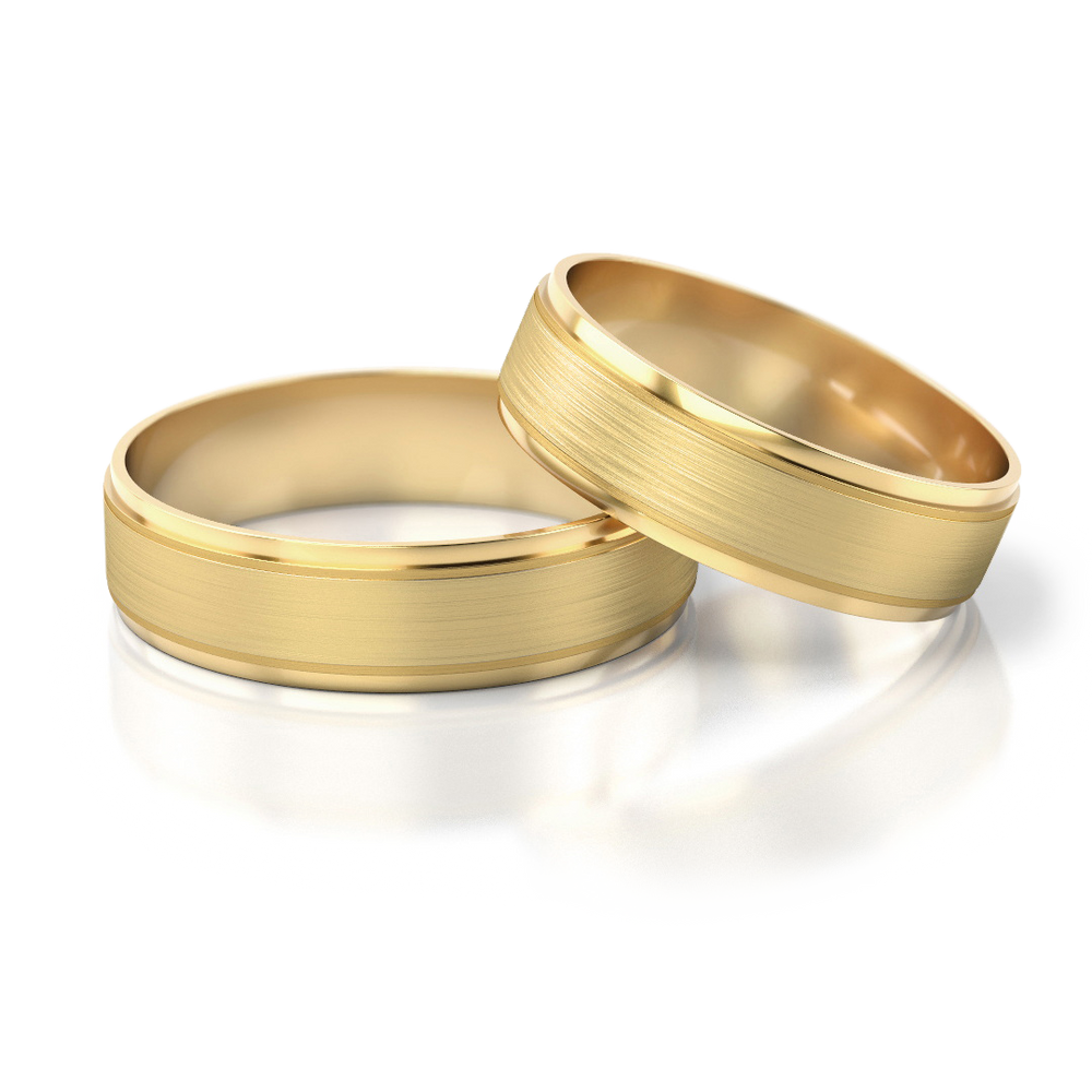 
                  
                    Vestuviniai žiedai geltono ir balto aukso, 5.3 mm pločio
                  
                