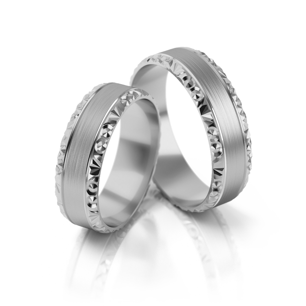 
                  
                    Vestuviniai žiedai geltono ir balto auksas, 6 mm pločio
                  
                