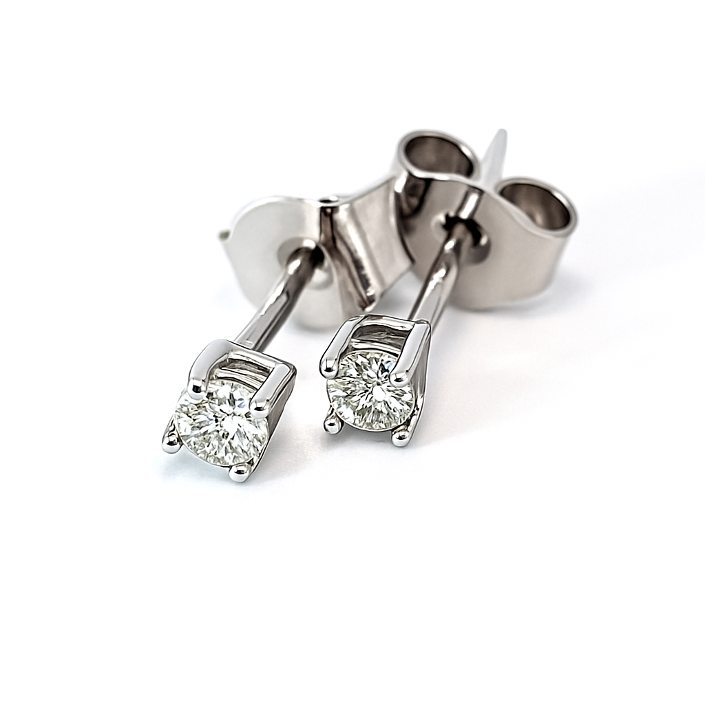 Auksiniai auskarai su 0.146 ct briliantais