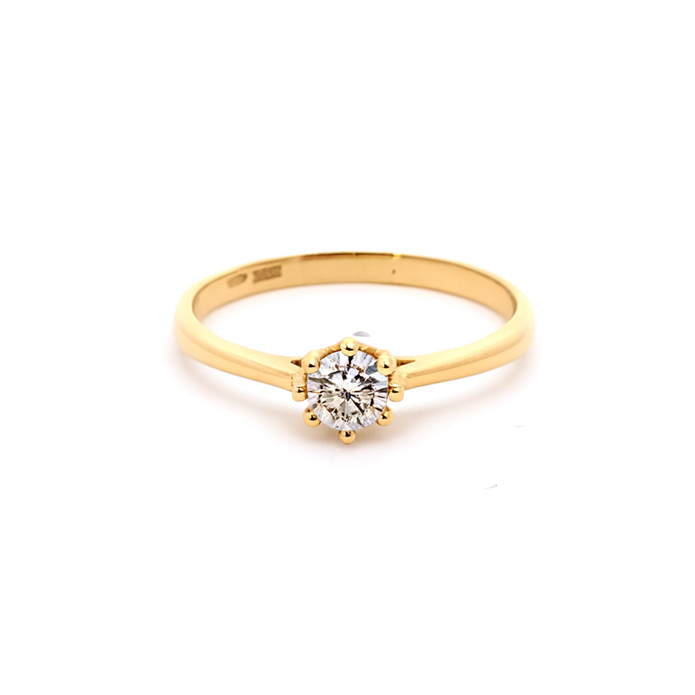 585 prabos geltonas auksas su 0.21 ct laboratoriniu briliantu VS2 F – ADORO