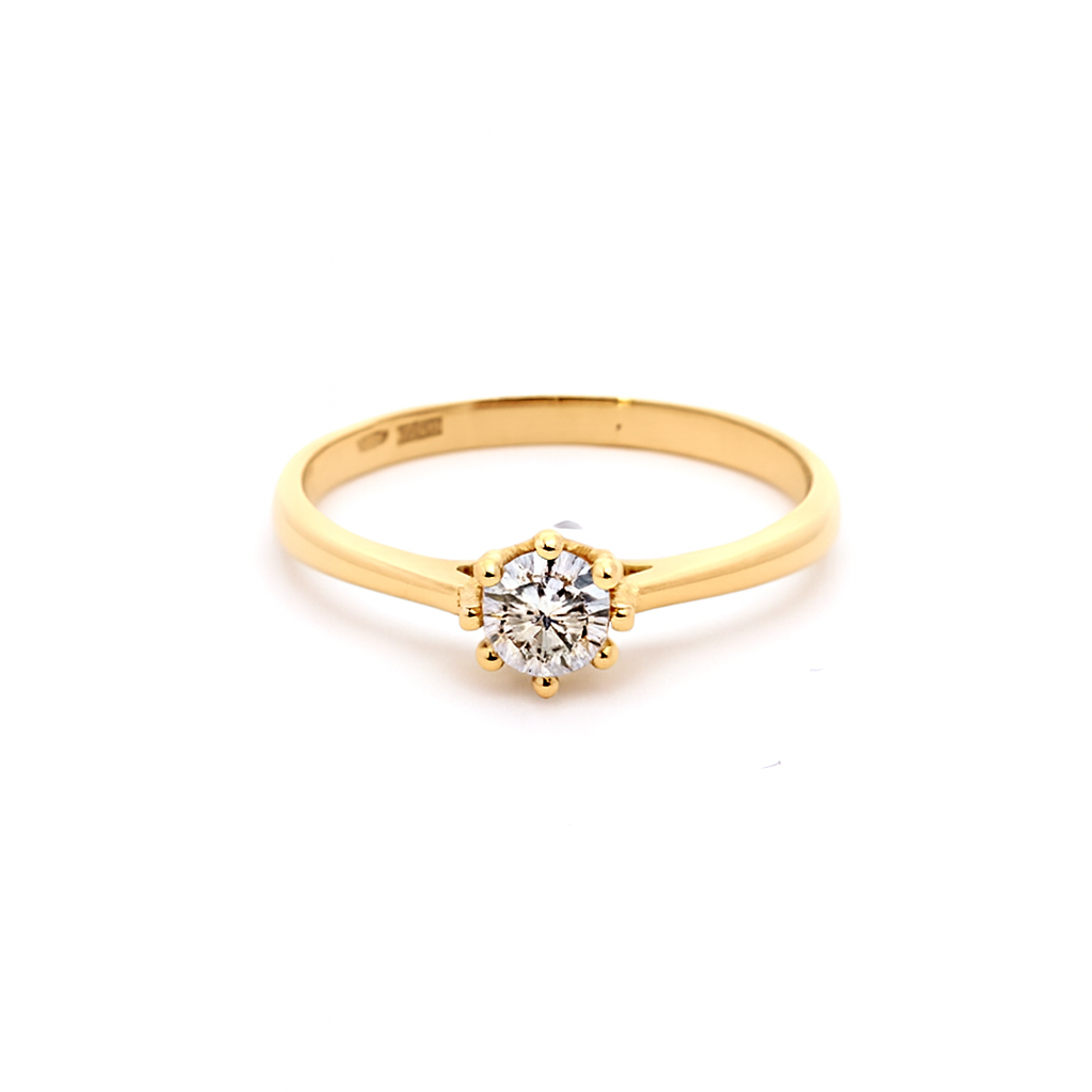 585 prabos geltonas auksas su 0.21 ct laboratoriniu briliantu VS2 F – ADORO