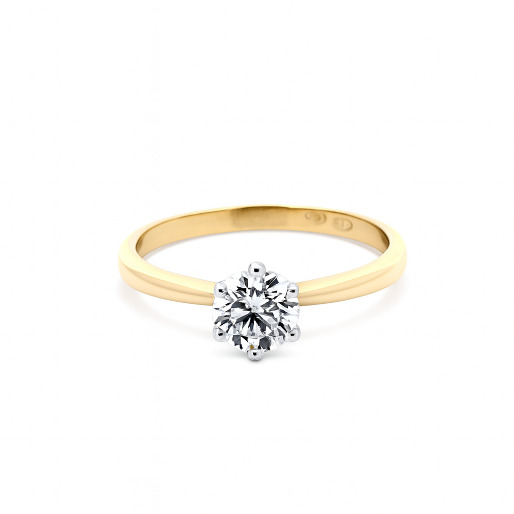 585 prabos geltonas auksas su 0.70 ct laboratoriniu briliantu VS2 F – ADORO