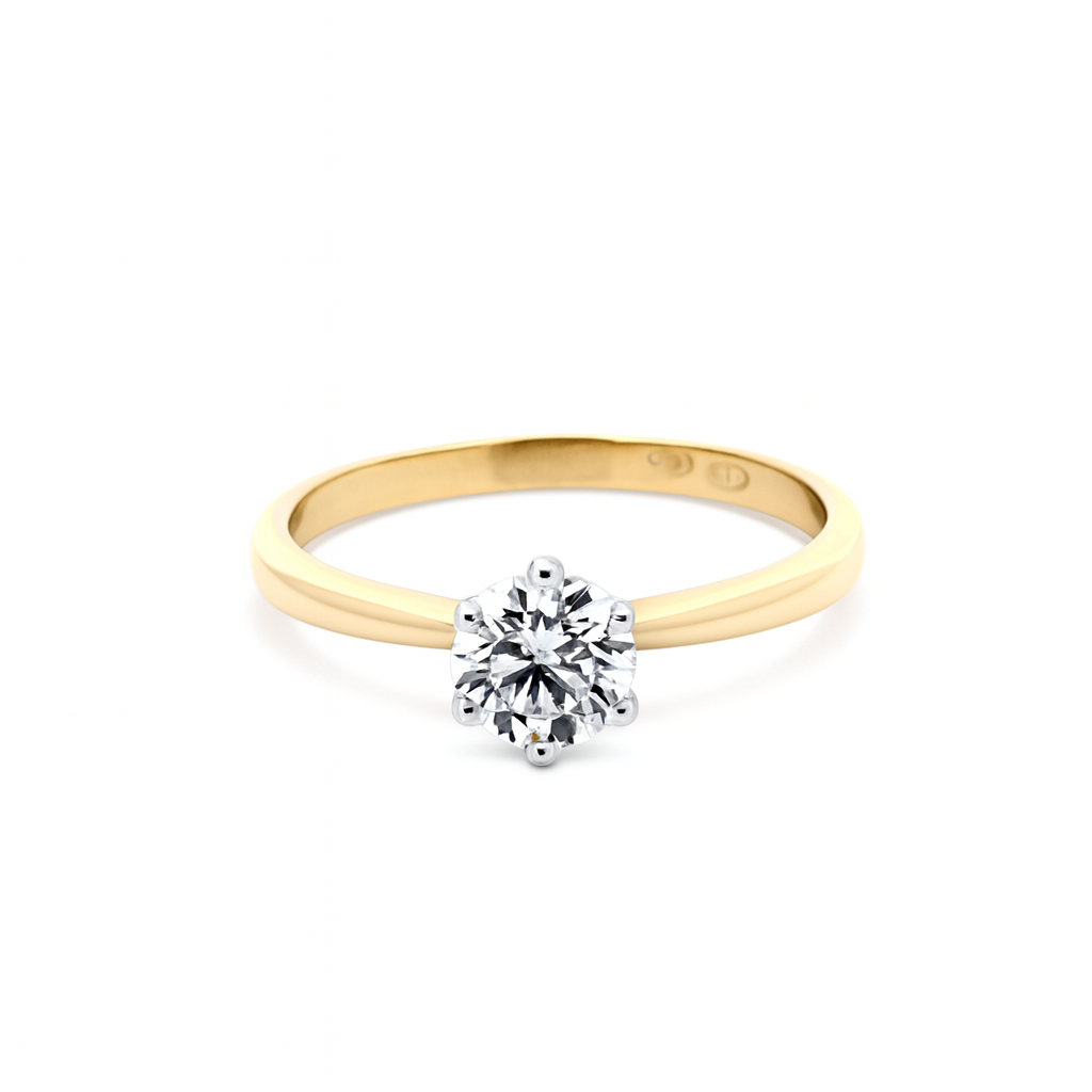 585 prabos geltonas auksas su 0.70 ct laboratoriniu briliantu VS2 F – ADORO
