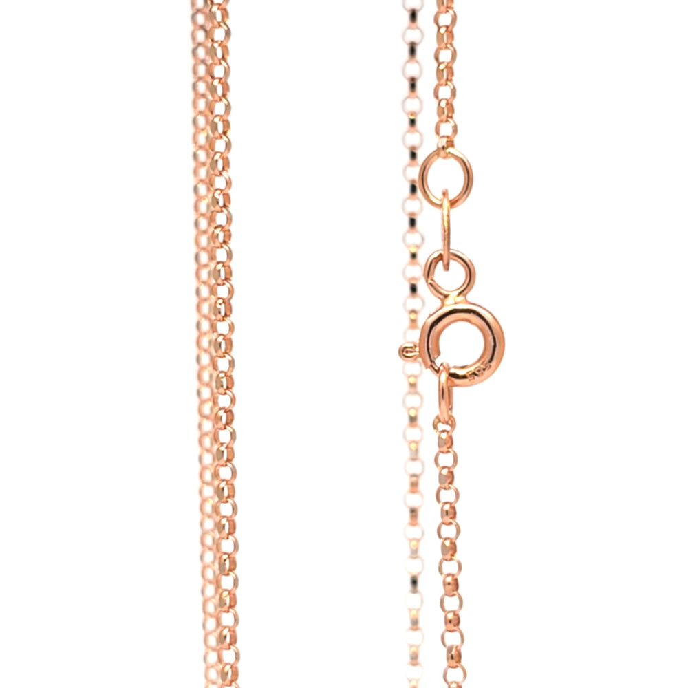 585 prabos raudono aukso grandinėlė su Beads pynimu – 55 cm, 2.49 g.