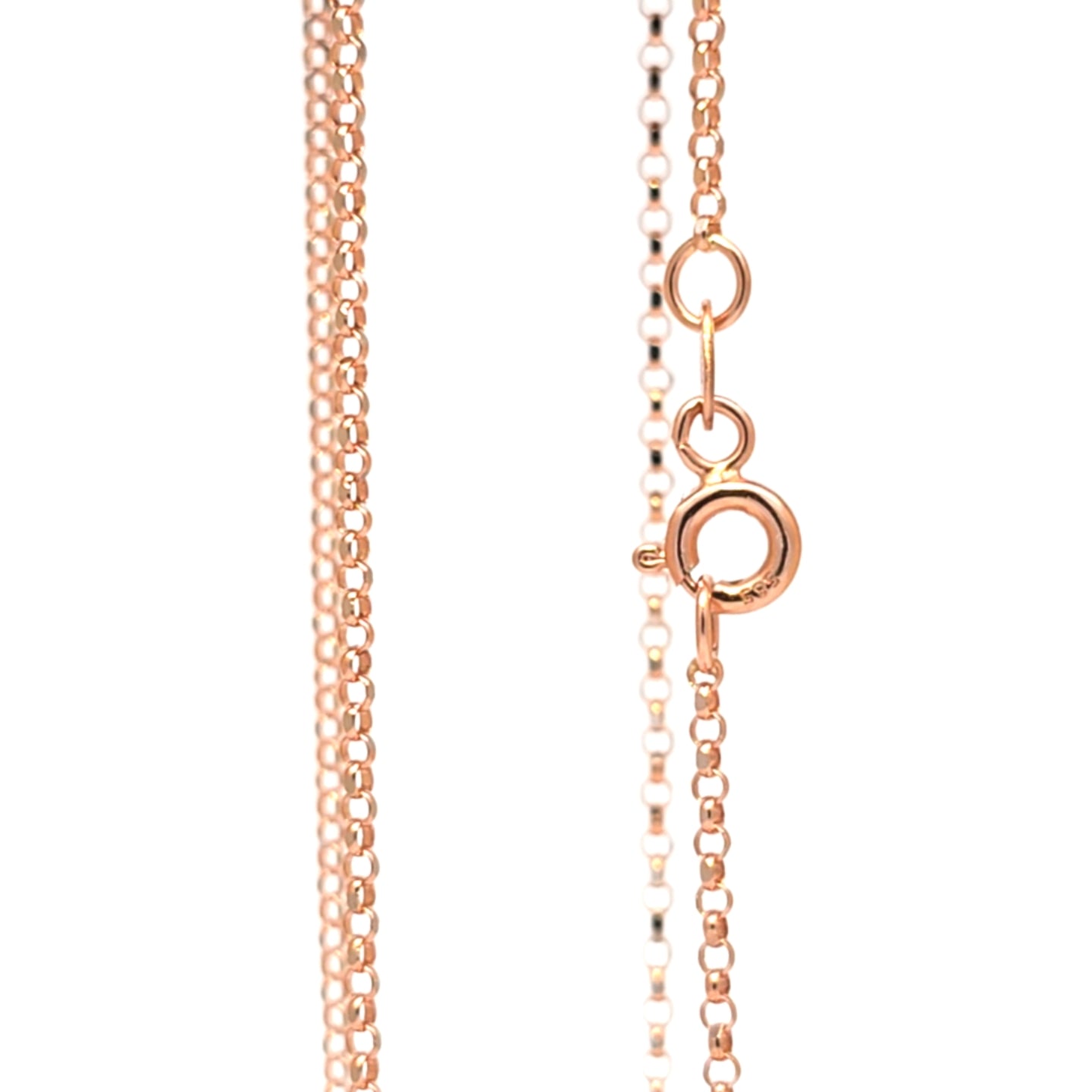 585 prabos raudono aukso grandinėlė su Beads pynimu – 55 cm, 2.49 g.