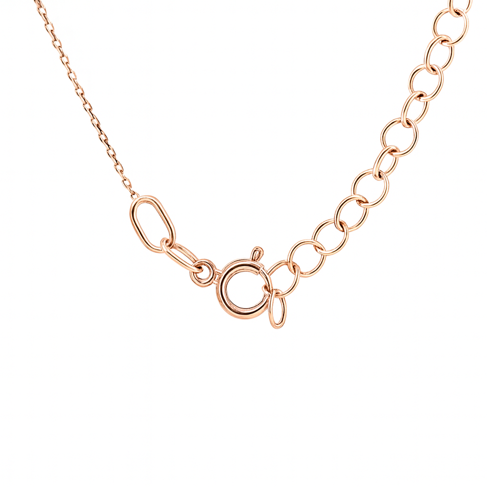 
                  
                    Raudono aukso grandinėlė su apvaliu pakabuku ir 13 deimantų, 0.065 ct – ADORO juvelyrika
                  
                