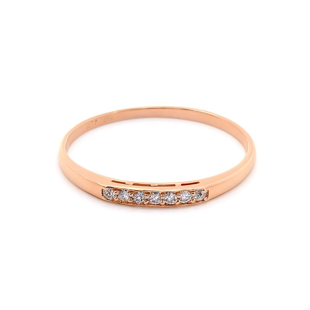 585 prabos žiedas su 0.102 ct briliantais, subtilus ir elegantiškas – ADORO