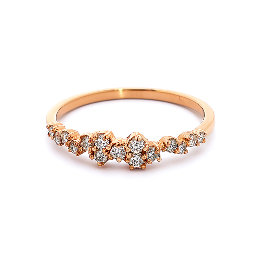 585 prabos žiedas su 0.326 ct briliantais, elegantiškas ir subtilus – ADORO