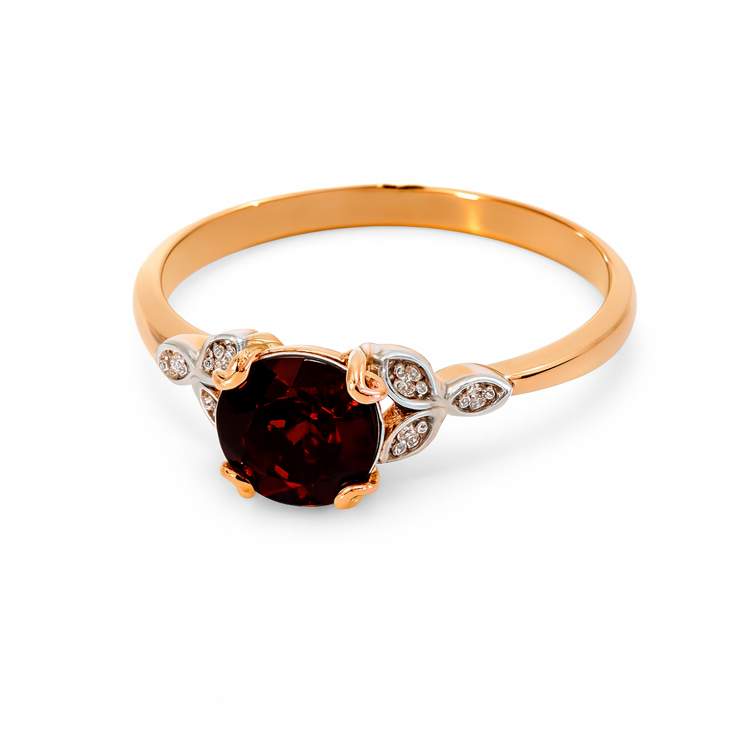 Auksinis žiedas su granatu GARNET | ADORO juvelyrika