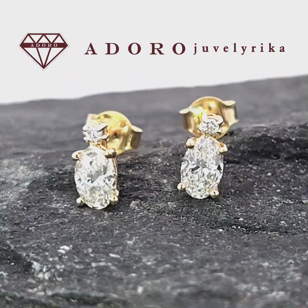 Prabangūs ADORO juvelyrikos auskarai su 1.28 ct deimantais