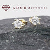 Geltono aukso auskarai su dviem briliantais, 1.47 ct