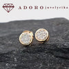 6 mm geltono aukso deimantiniai auskarai | ADORO juvelyrika