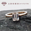 Rožinio aukso sužadėtuvių žiedas su 1.00 ct laboratoriniu deimantu – ADORO juvelyrika
