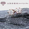 Raudono aukso auskarai su laboratoriniais briliantais, 0,60 ct, ADORO juvelyrika