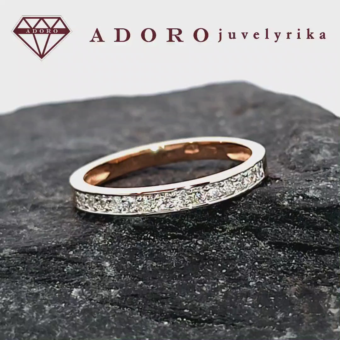 585 prabos rožinis auksas su 0.20 ct deimantais SI2 H – ADORO