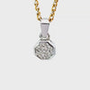 Baltos aukso deimantinis pakabukas, 0.048 ct – ADORO juvelyrika