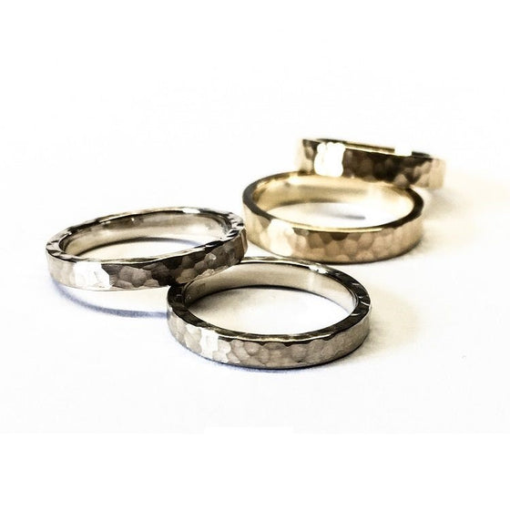 Autoriniai balto aukso vestuviniai žiedai (pora) Delicato