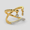 Balto ir geltono aukso žiedai su deimantais. Auksinis žiedas su deimantais. Geltono ir balto aukso žiedai su briliantais Auksiniai žiedai su briliantais Valentino dienos dovana Sužadėtuvių žiedas žiedai