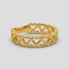 Geltono aukso žiedas žiedai, valentino dienos dovana sužadėtuvių žiedas