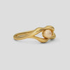 Galtono aukso žiedas su perlu žiedai su perlais