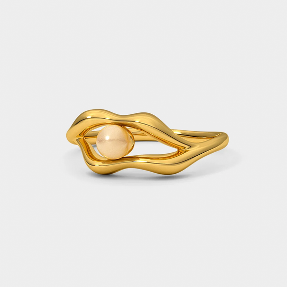 Geltono aukso žiedas ir perlu, auksiniai žiedai su deimantais, sužadėtuvių žiedai, vestuviniai žiedai